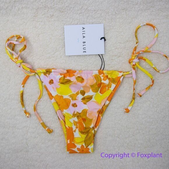 NEW Aila Blue Free People Palm Bikini Bottoms, size S - Picture 7 of 16